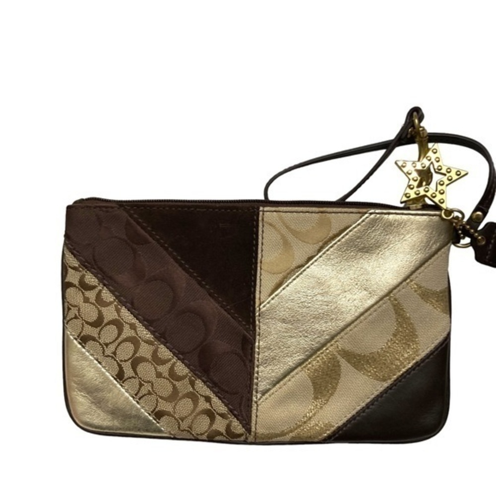 Coach chevron multicolor multitexture patchwork clutch clutch - Picture 3 of 6